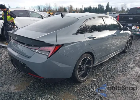 2022 Hyundai Elantra N Line z USA, uszkodzony, nr VIN KMHLR4AF6NU243594